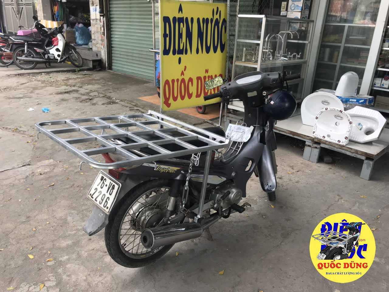 [ Baga ] giá Chở Hàng Xe máy SYM Angel - Baga Quốc Dũng